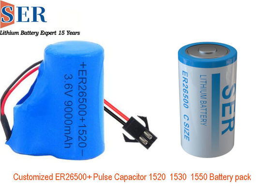 3.6V Er26500 SPC1520 Li Socl2 بطارية ليثيوم أساسية غير قابلة لإعادة الشحن 8500mAh لمقياس إنترنت الأشياء