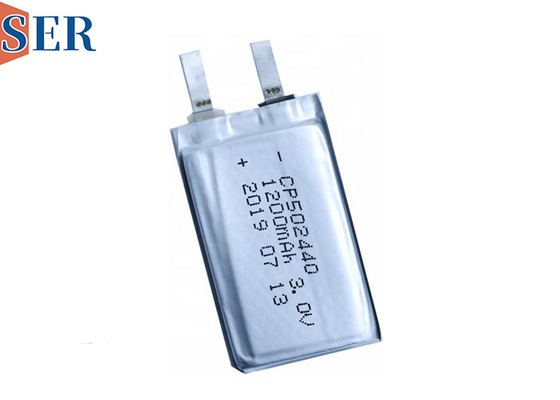 قم بتخصيص CP502440 3.0V 1200mAh بطارية رفيعة للغاية خلية الحقيبة Li-MnO2 لـ RFID GPS