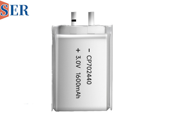 CP702440 3V 1500mah Li-MNO2 بطارية رقيقة جدا لينة حزمة بطارية ليثيوم المنغنيز مع موصل الأسلاك