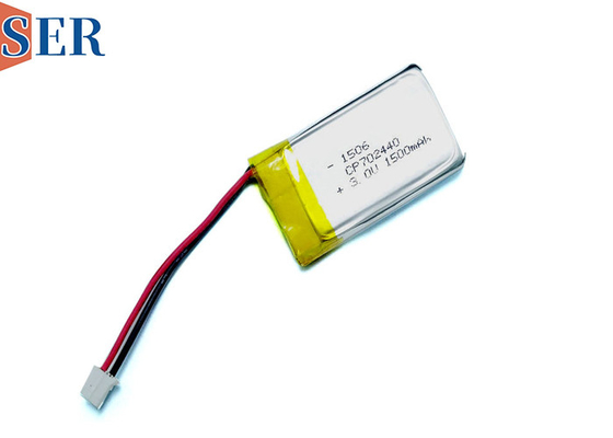 CP702440 3V 1500mah Li-MNO2 بطارية رقيقة جدا لينة حزمة بطارية ليثيوم المنغنيز مع موصل الأسلاك