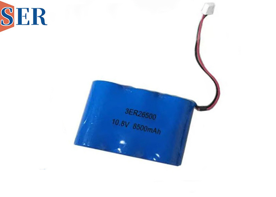 بطاريات Li-SOCL2 مخصصة 10.8V 8500mAh ER26500 3S1P بطاريات الليثيوم الأساسية للكشف عن تسرب الفراغ