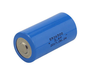 بطارية Li SOCL2 دائرية حجم C 3.6V 8500mAh ER26500 لـ Tadiran TL2200 / TL4920