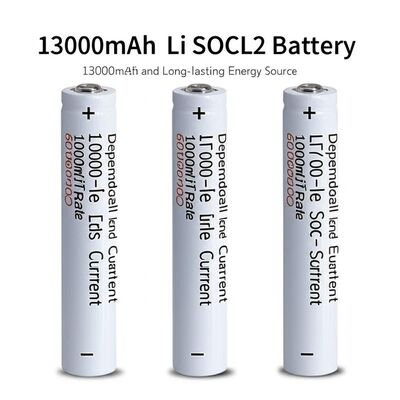 بطارية 13000mAh Li SOCL2 بمعدل تفريغ ذاتي 2% مصدر طاقة موثوق به وطويل الأمد بتيار نبضي 600mA