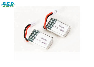 بطارية طائرة بدون طيار صغيرة RC 3.7 فولت 150 مللي أمبير خلية ليبو 651723 عالية المعدل 15C ل X2 RC كوادكوبتر