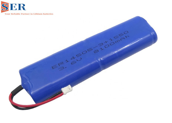ER14505-3P 3.6V 8100mAh بطارية LiSOCL2 مع موصل JST SPC1550 مكثف