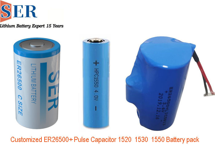ER26500 SPC1530 HLC1550A HPC1550 Li SOCL2 Battery Pack Hybrid Pulse Capacitor لمنتج IOT