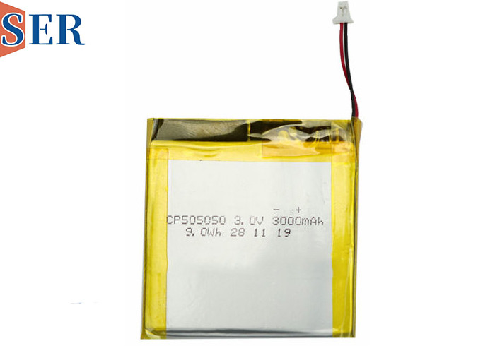 CP505050 بطارية رفيعة للغاية 3.0 فولت بطارية LiMNO2 لينة حزمة مرنة لإنترنت الأشياء