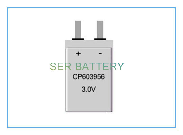 بطارية عالية السعة رفيعة للغاية LiMNO2 CP603956 3200mAh 3.0 Volt للبطاقة الذكية