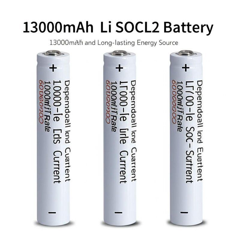 بطارية 13000mAh Li SOCL2 بمعدل تفريغ ذاتي 2% مصدر طاقة موثوق به وطويل الأمد بتيار نبضي 600mA