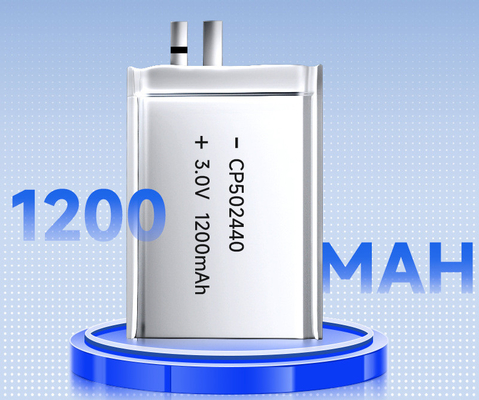 قم بتخصيص CP502440 3.0V 1200mAh بطارية رفيعة للغاية خلية الحقيبة Li-MnO2 لـ RFID GPS