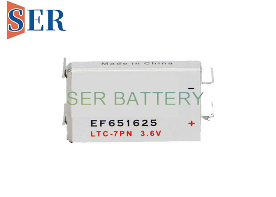 EF651625 3.6Volt LISOCL2 بطارية موشورية LTC-3PN مع أطراف دبابيس