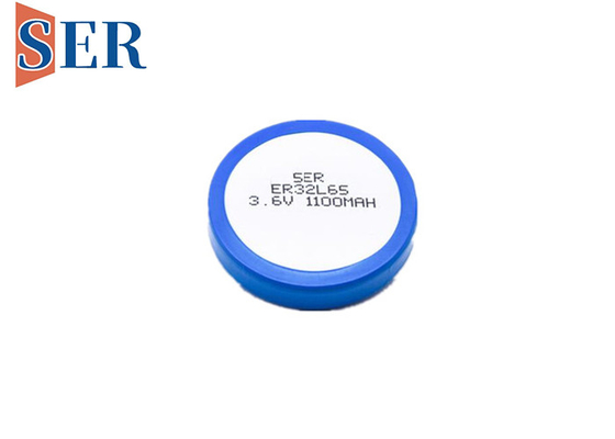 ER32L65 3.6V 1 / 10D زر مشبك بطارية خلية نوع 1000mAh